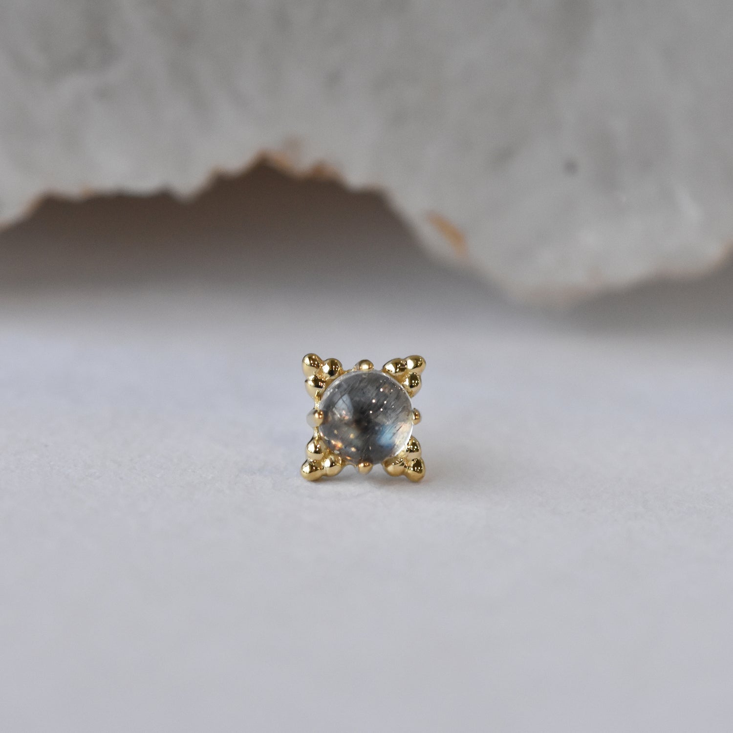 Zia End - Labradorite - Pressure Fit End Only-body jewelry-Anatometal-